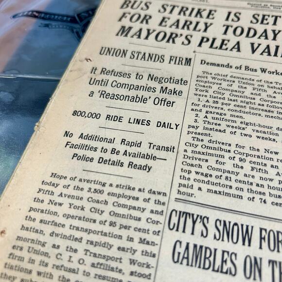 Vintage March 10, 1941 New York Times Newspaper WWII Era Collectible Certificate - Picture 16 of 16